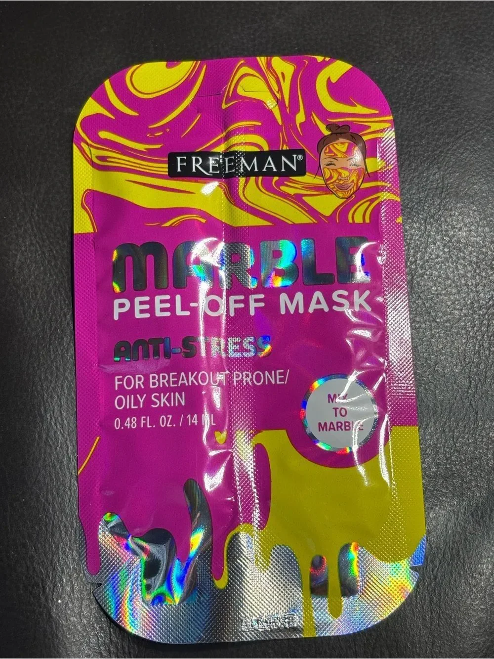 3 New Freeman Marble Peel-Off Mask - Vibrant Pink & Yellow